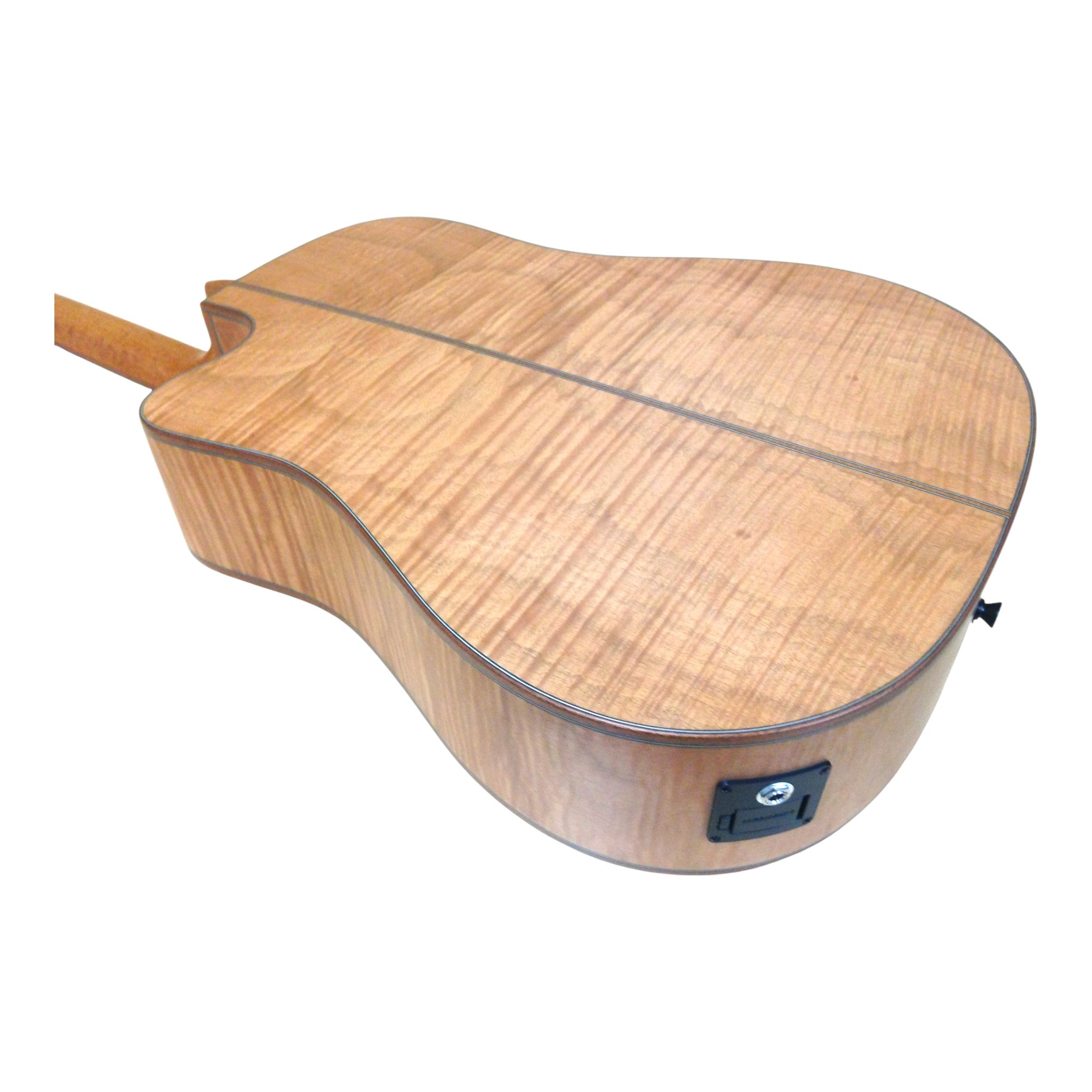 Klema K200DCCE Solid Canadian Cedar Top Flamed Maple Body Dreadnought Cutaway Acoustic Guitar - Natural