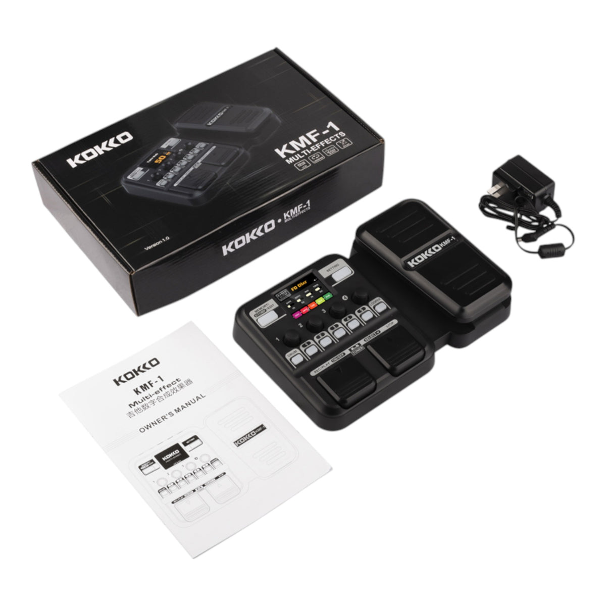 (PREORDER: MID OCT 2026) Kokko KMF1 Guitar Multi-Effects Pedal with Amp & Cabinet Modeling & Built-in Drum Machine