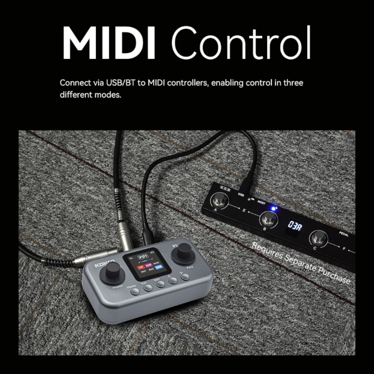 (PREORDER: MID OCT 2026) Kokko P1 Multi-Effects Guitar & Bass Processor w/ Amp + IR Cabinet Simulation & USB Audio Interface