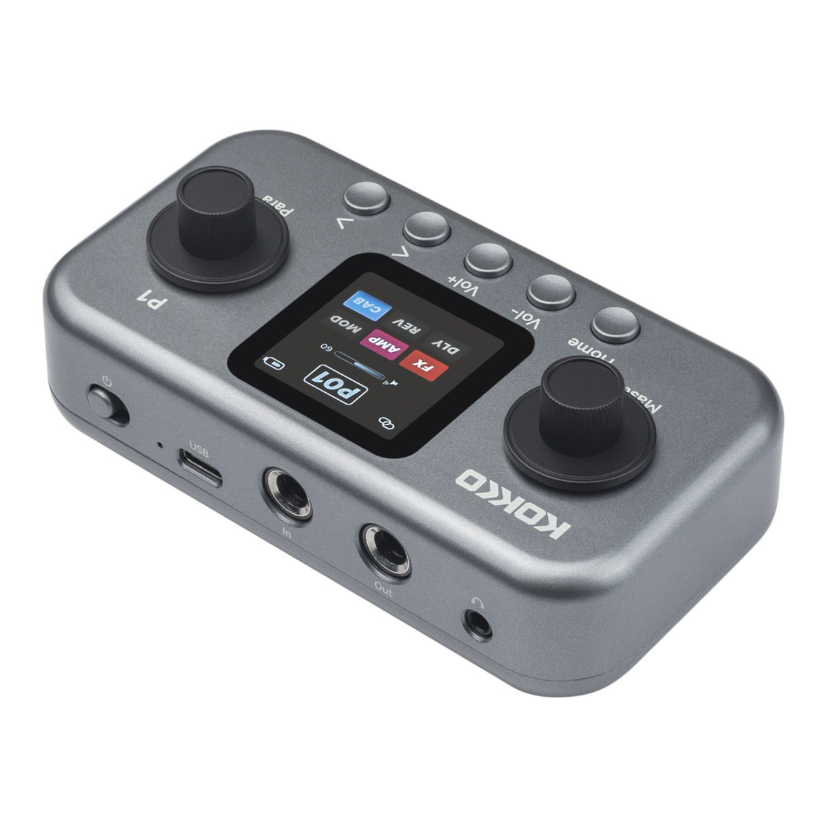 (PREORDER: MID OCT 2026) Kokko P1 Multi-Effects Guitar & Bass Processor w/ Amp + IR Cabinet Simulation & USB Audio Interface