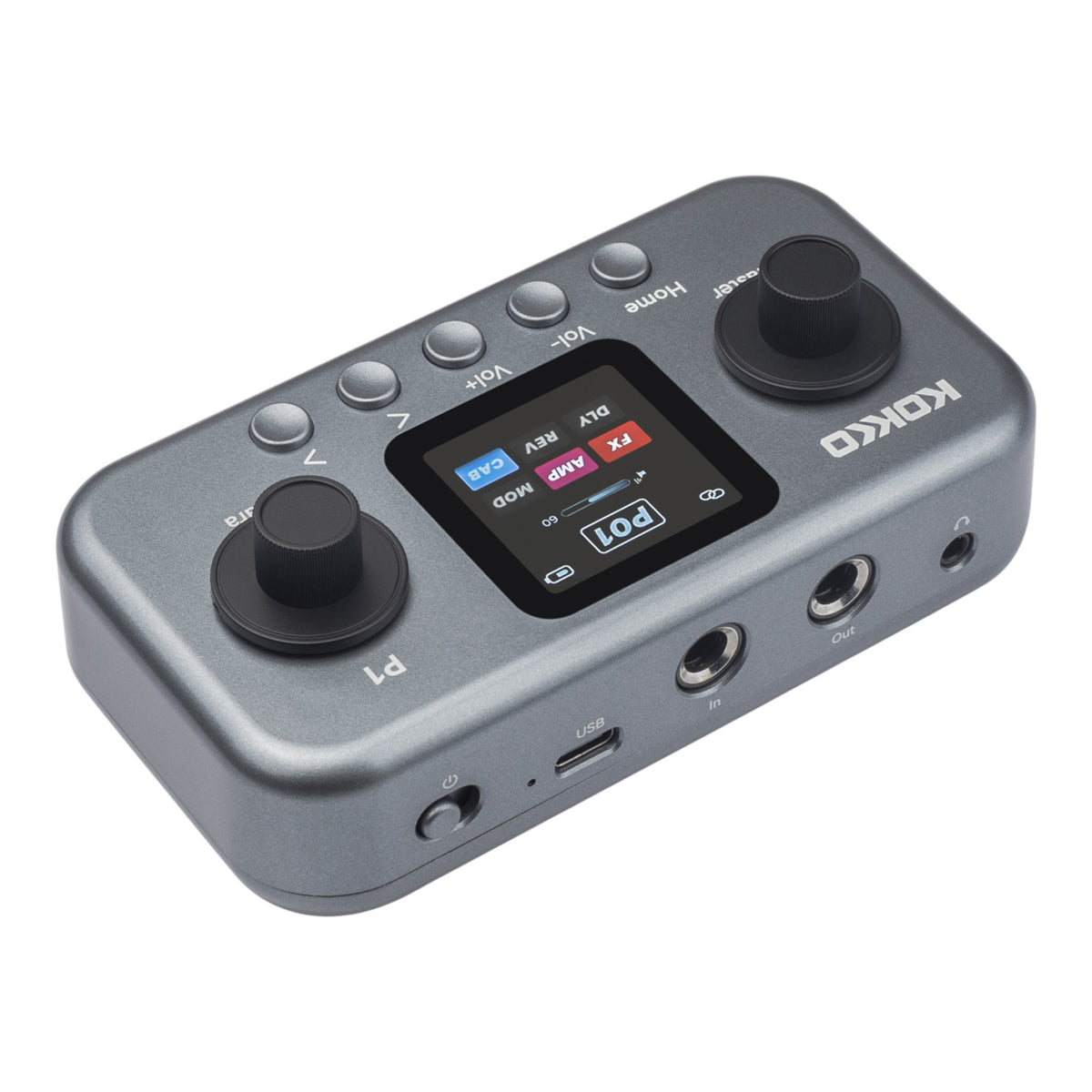 (PREORDER: MID OCT 2026) Kokko P1 Multi-Effects Guitar & Bass Processor w/ Amp + IR Cabinet Simulation & USB Audio Interface