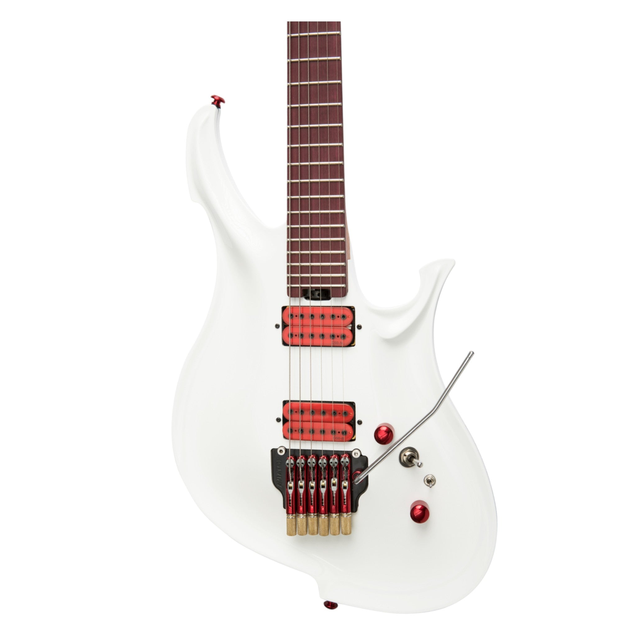 Koloss GTEMOHWH White Headless Electric Guitar with Aluminim Body