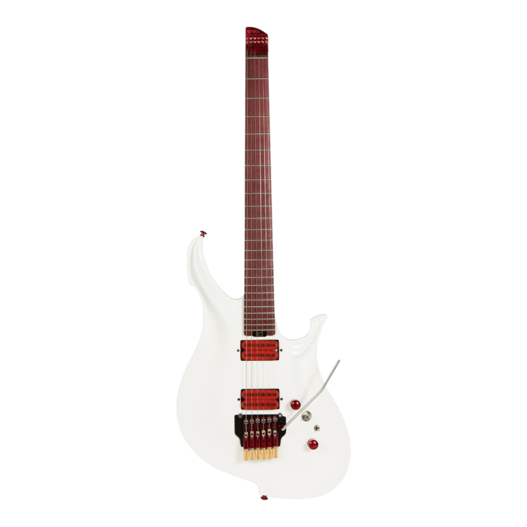 Koloss GTEMOHWH White Headless Electric Guitar with Aluminim Body