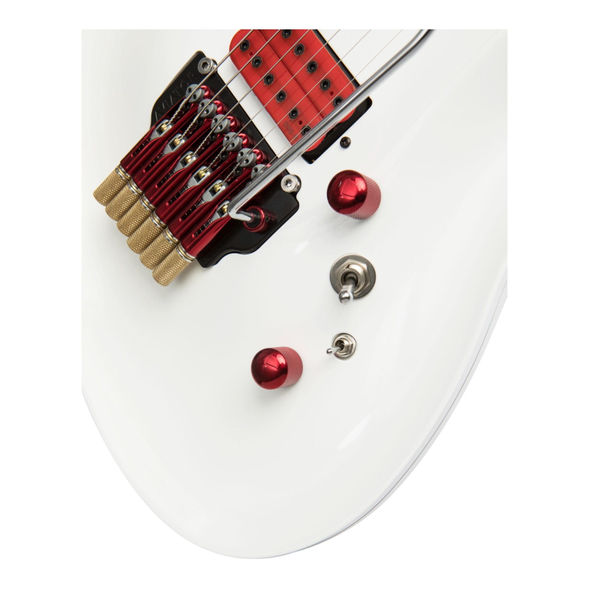 Koloss GTEMOHWH White Headless Electric Guitar with Aluminim Body