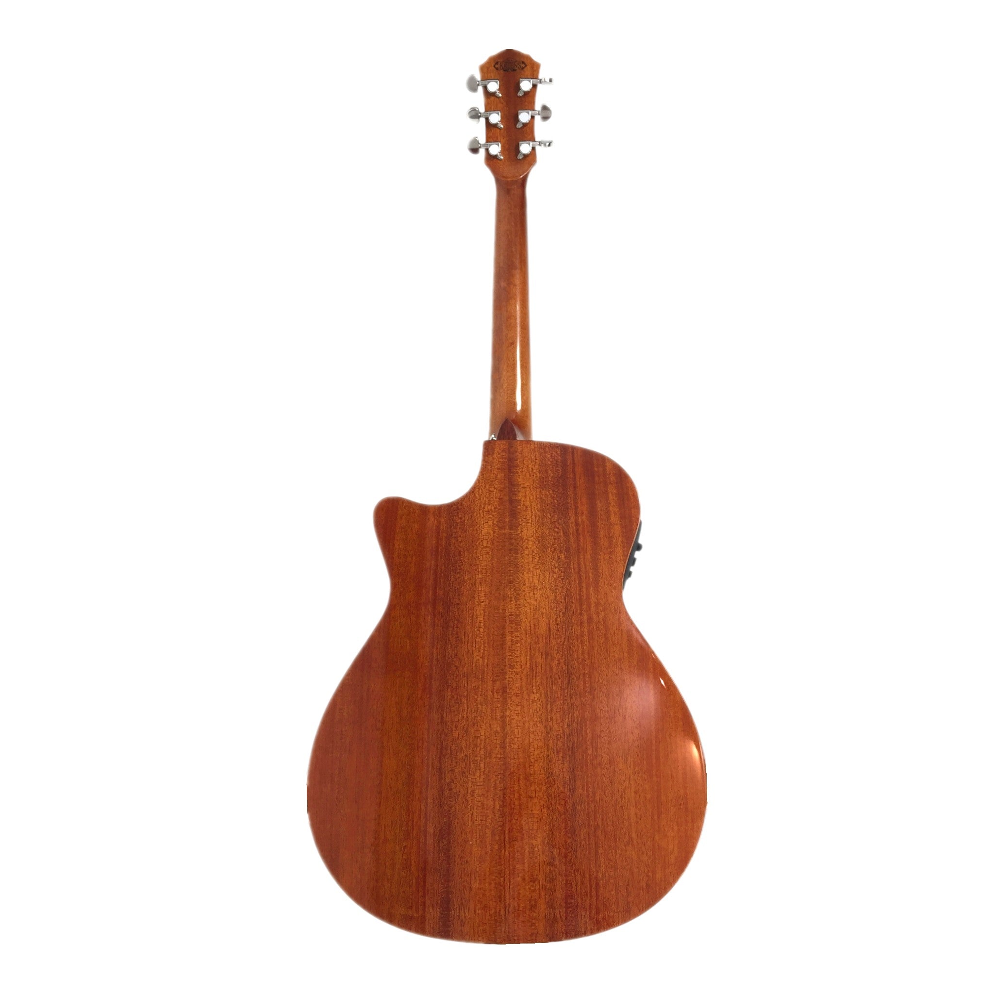 Kriens KA430CSB Flame Maple Top Built-In Fishman Pickup/Tuner OM Cutaway Acoustic Guitar - Natural