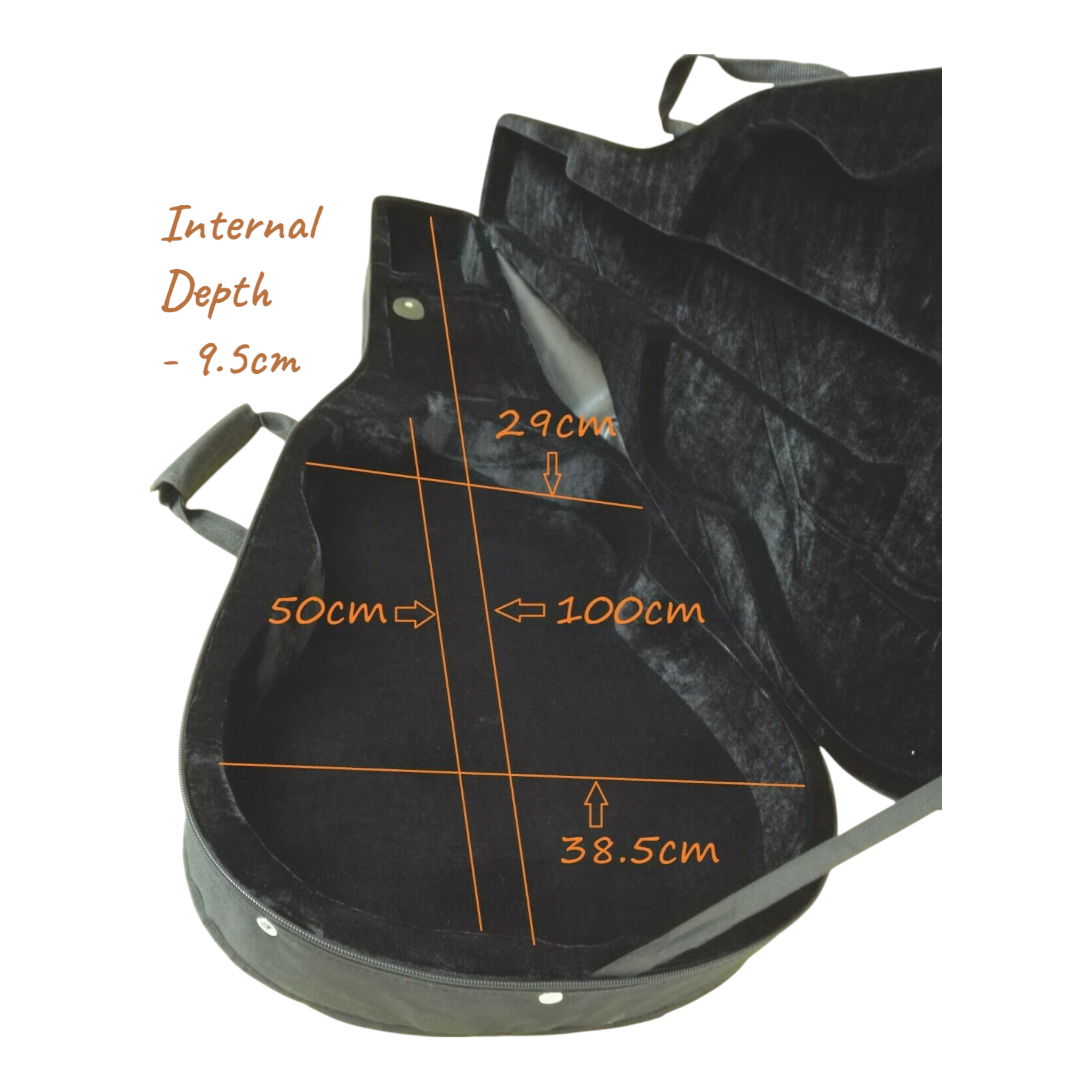 Haze C01 Classical Guitar Ultra-Lightweight Hard Foam Case - Single Strap, Black