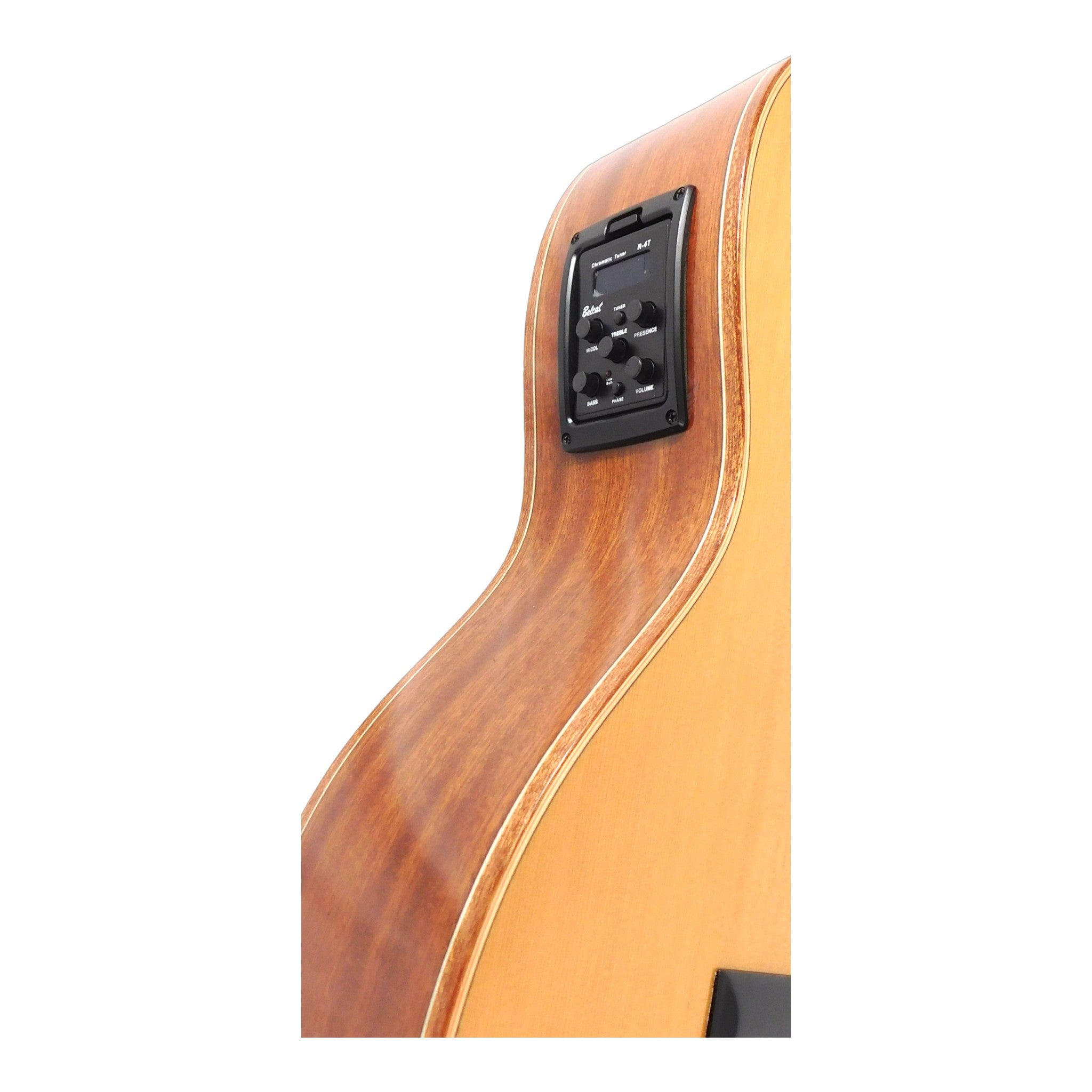 Miguel Rosales HS10CEQN Solid Canadian Cedar Cutaway Built-In Belcat Pickup/Tuner Classical Guitar - Natural