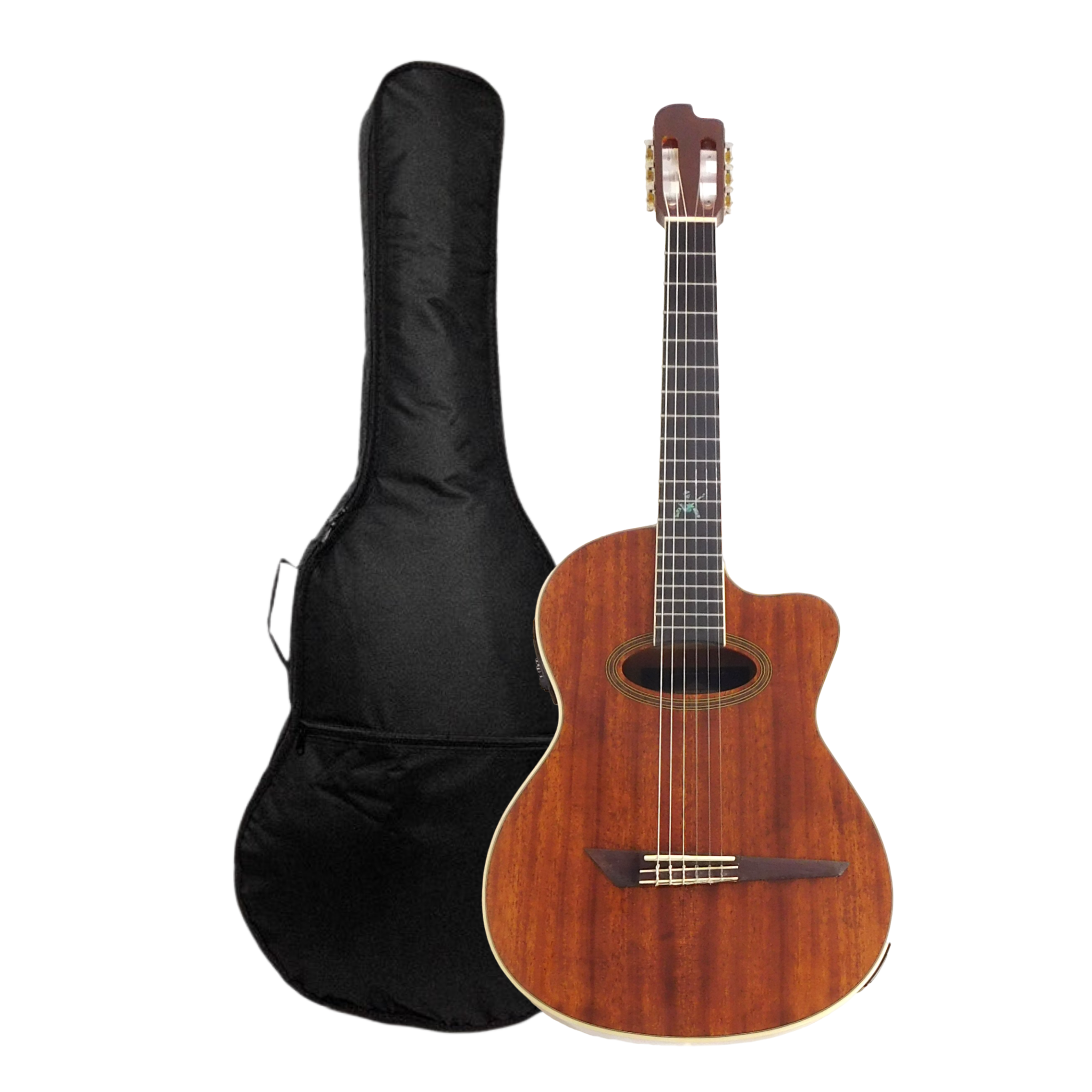 Miguel Rosales MR04CEQN Mahogany Oval Soundhole Built-In Pickup/Tuner Classical Guitar - Natural