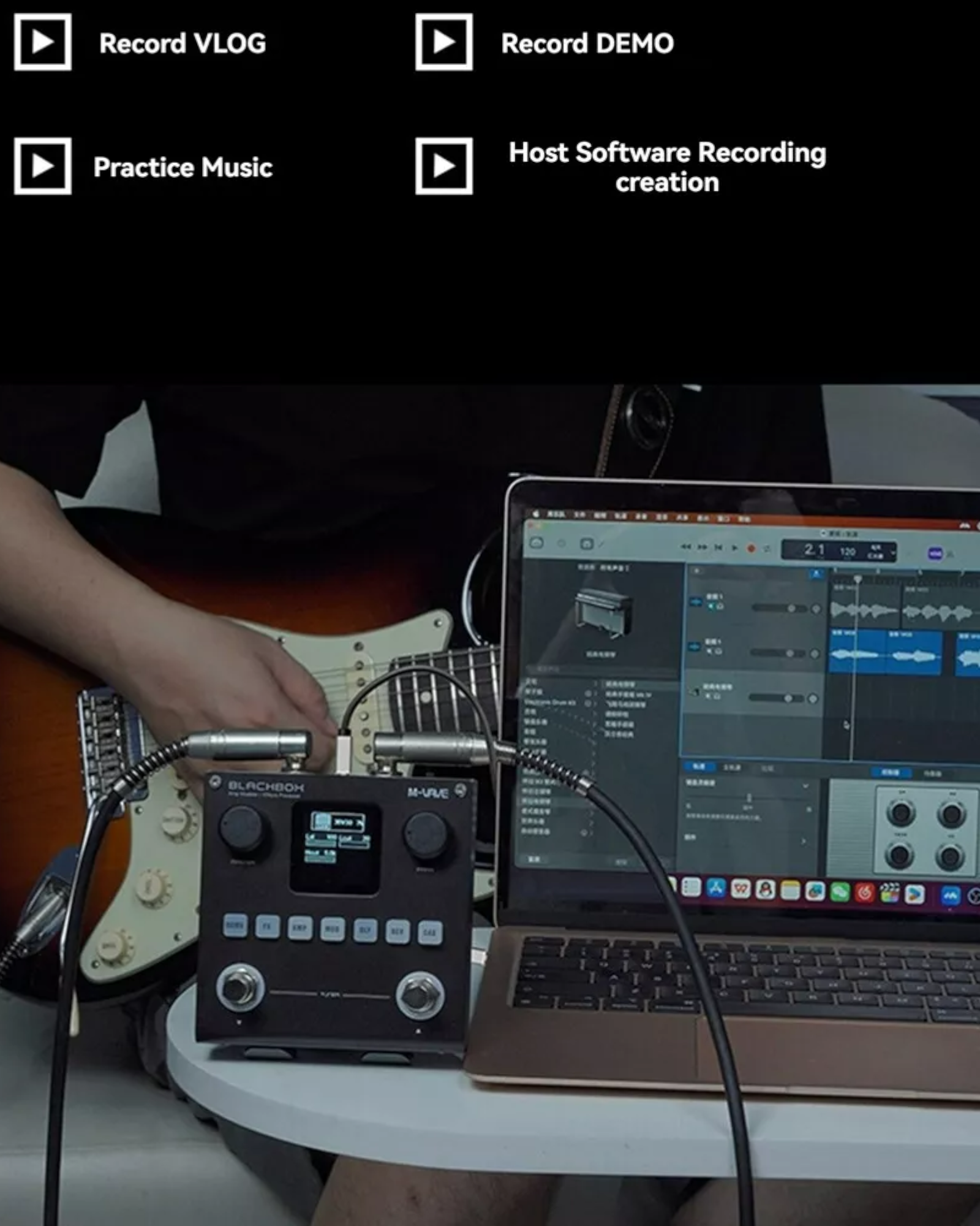 M-Vave BLACKBOX Guitar / Bass Amp Modeller Multi-Effects Processor Rechargeable - BLACKBOX