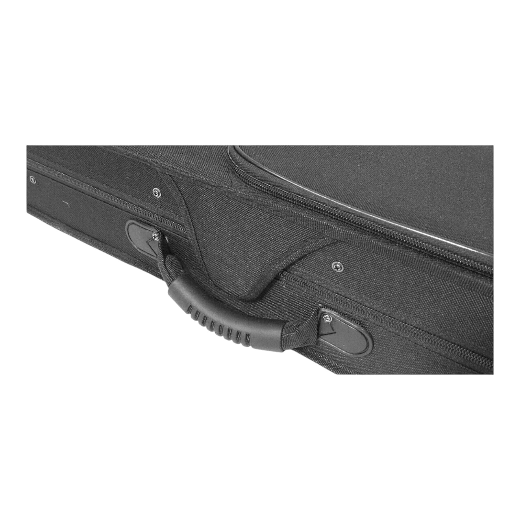 Symphony SJV01B Solid Spruce Top 4/4 to 1/4 Size Violin Outfit in Natural Satin w/ Foam Case, Bow, and Rosin