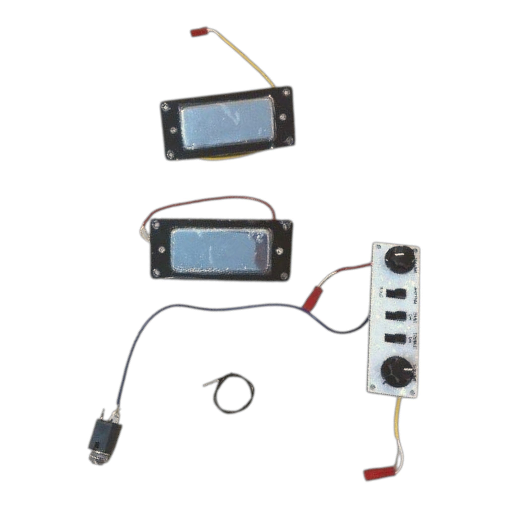 VL10DIY Hollow Basswood Body Maple Set-Neck Viola-Style Mini H-H Electric Bass Guitar DIY Kit - Complete No-Soldering w/ White Pearloid & Ebony Trims