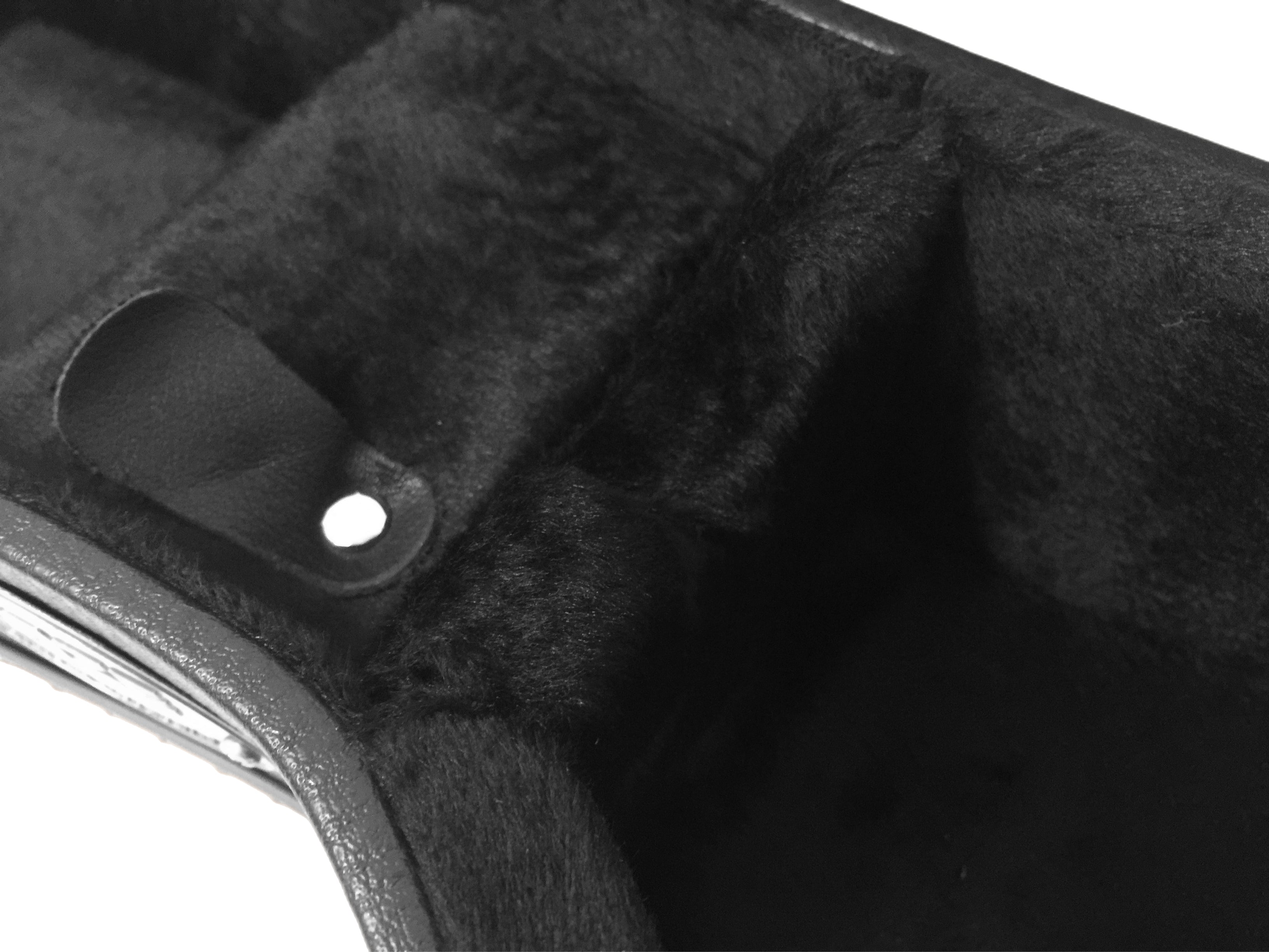 Haze 601MDF F-Style Mandolin Hard Case - Lockable, Black with Brown Binding, HK19601MDF