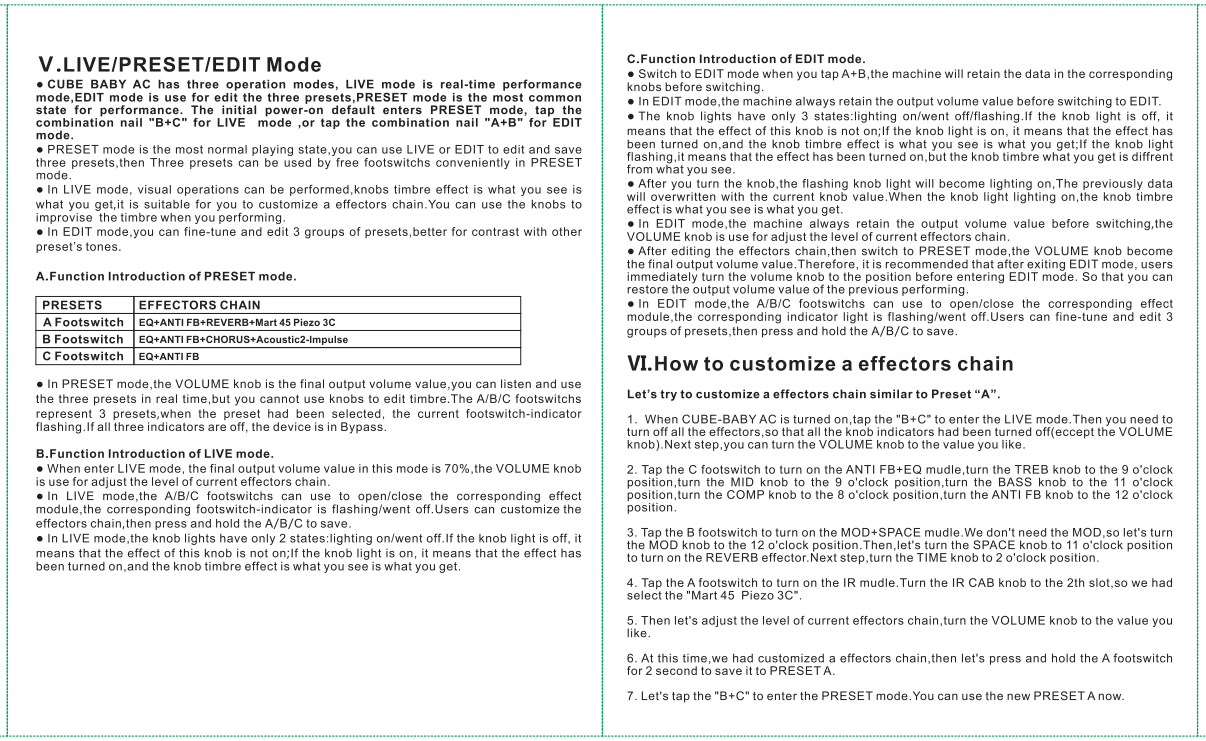 Haze Cube BABY AC Rechargeable Multi Effects Pedal for Acoustic Guitar Recording Audio Interface Function Cuvave Pedal