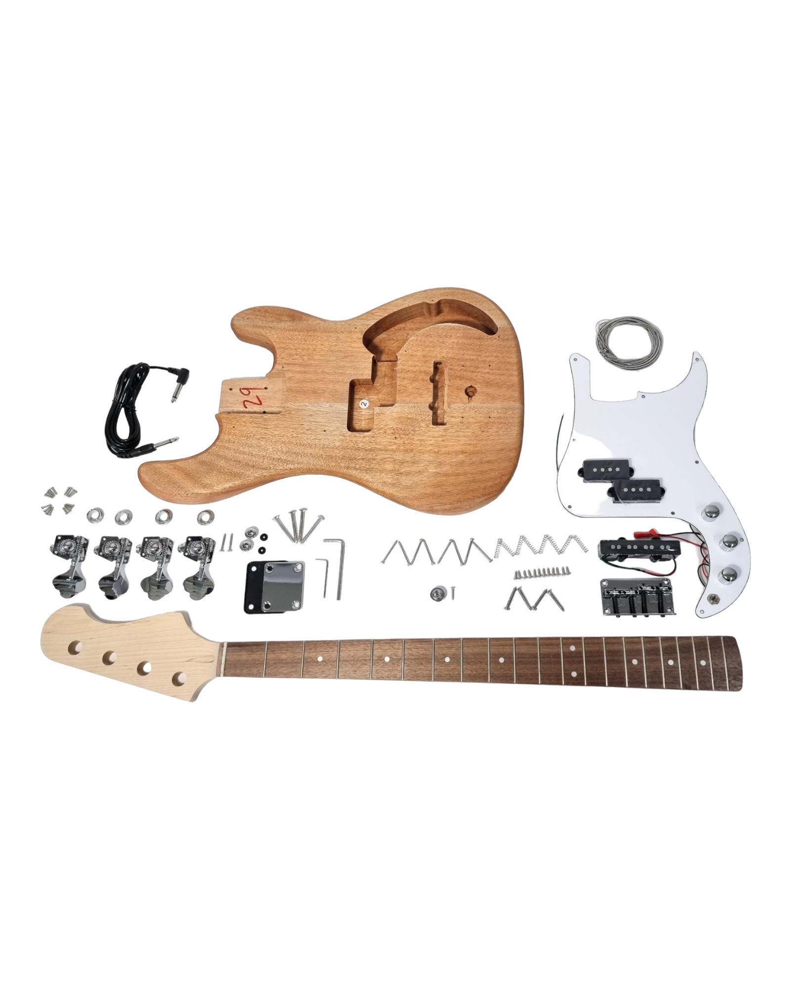 B303DIY Solid Mahogany body and Bolt-On Maple neck Bass Guitar DIY Kit