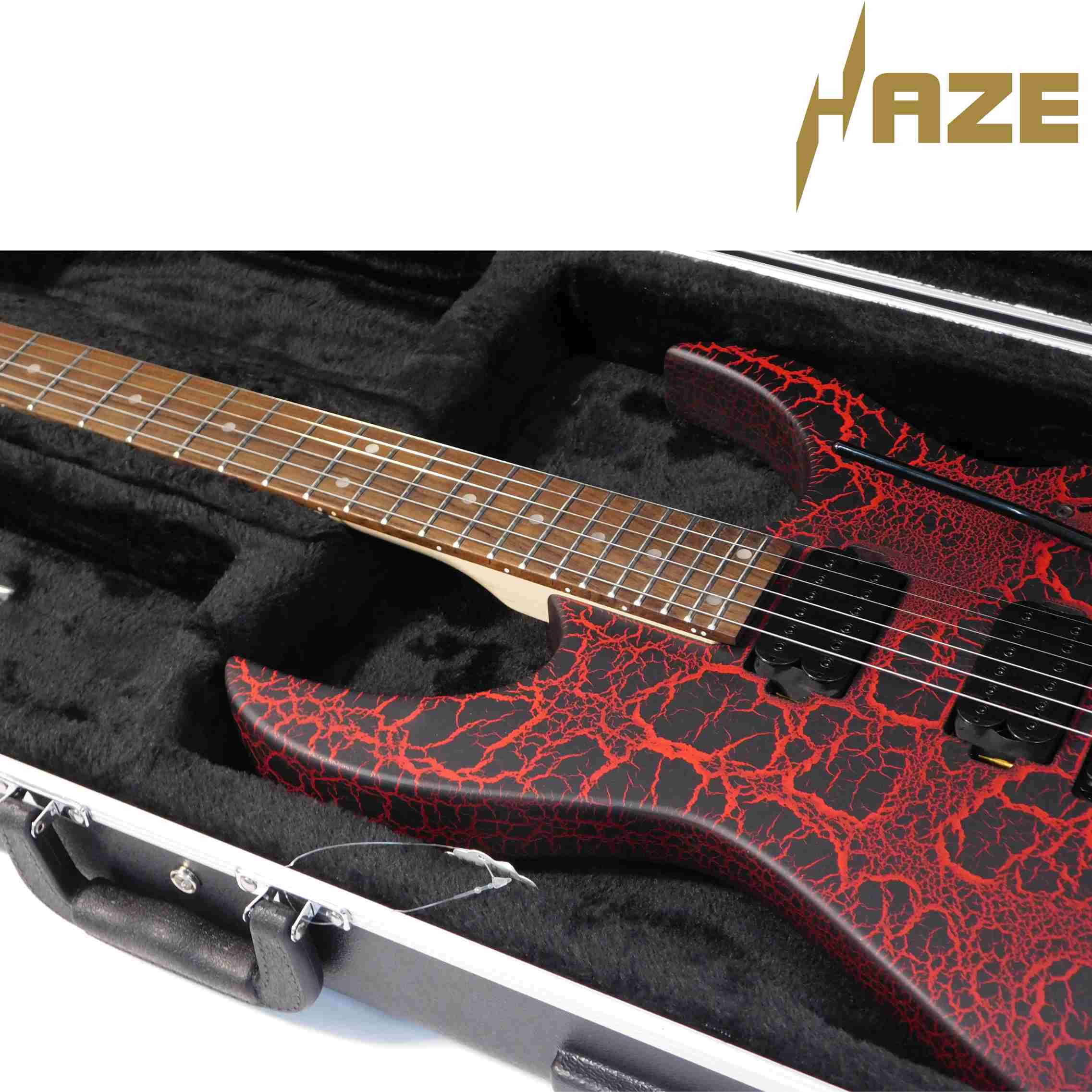 Haze 20ABS Electric Guitar Heavy-Duty Hard Case with Rounded Corners - Lockable, Black, HCBEF20ABS