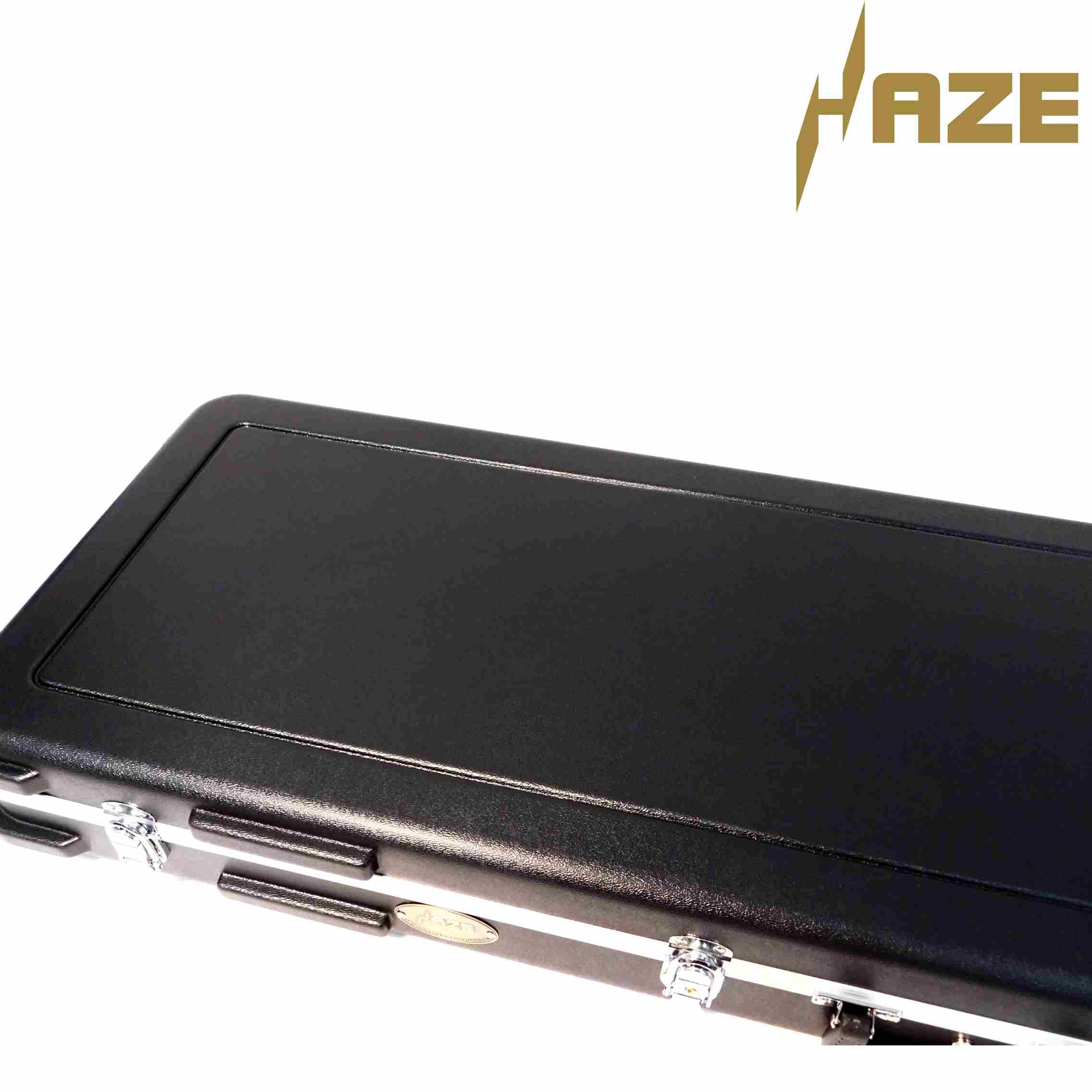 Haze 20ABS Electric Guitar Heavy-Duty Hard Case with Rounded Corners - Lockable, Black, HCBEF20ABS