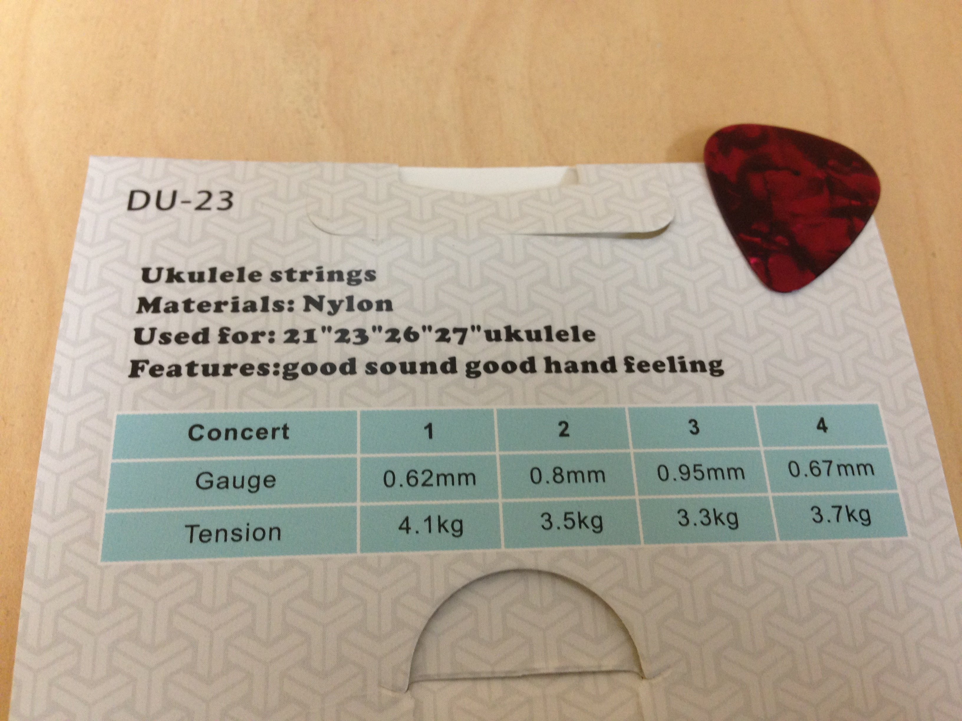 Haze DU23 Ukulele Nylon String for + 1 Pick