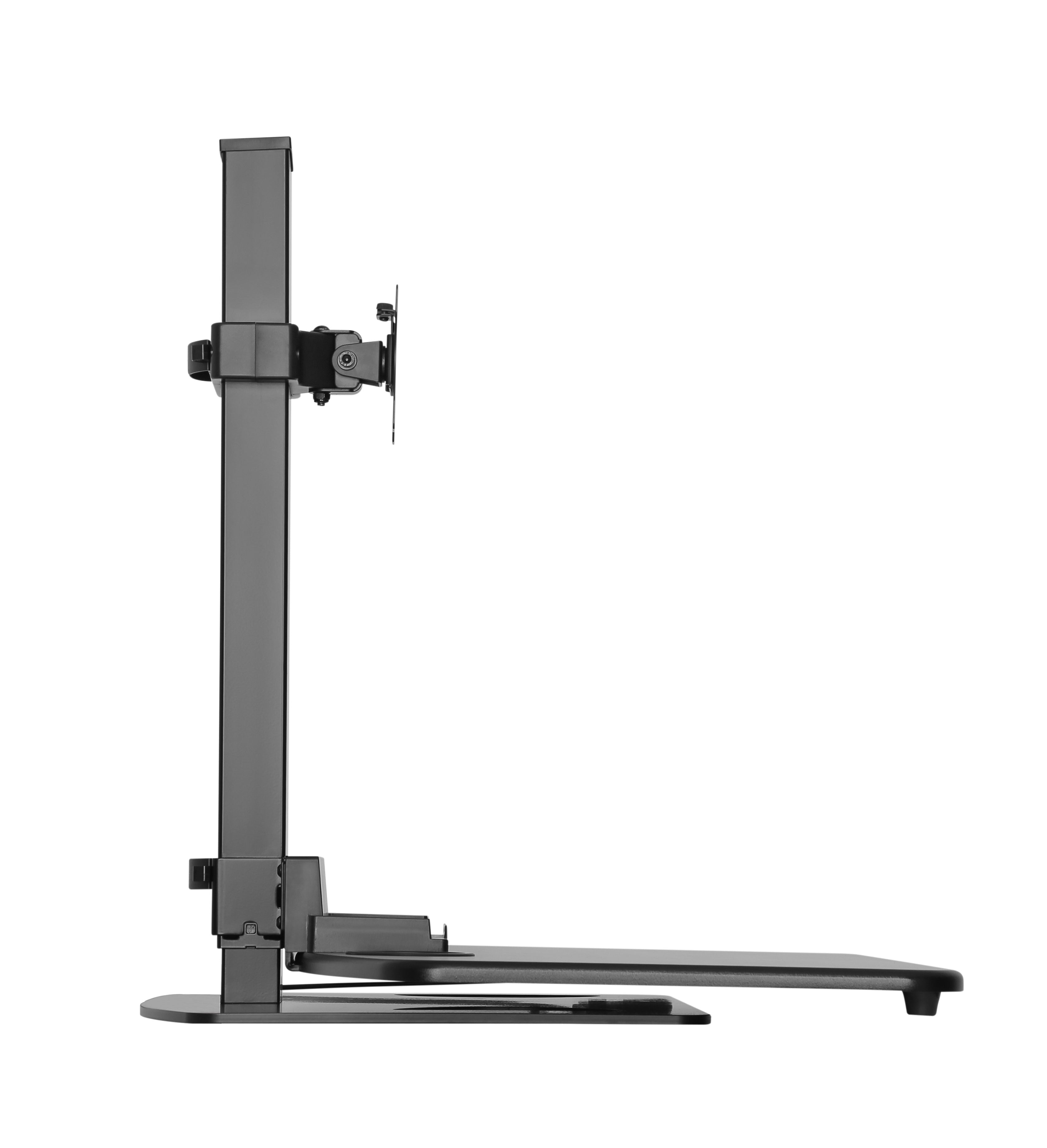 Height Adjustable Stand sit and stand work station with Single Display Mount or Clamp DWS03-T01BK