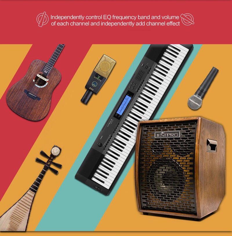 JUSTPRO MX100  100W Amplifier 4 Independent Channels Noise Elimination display model