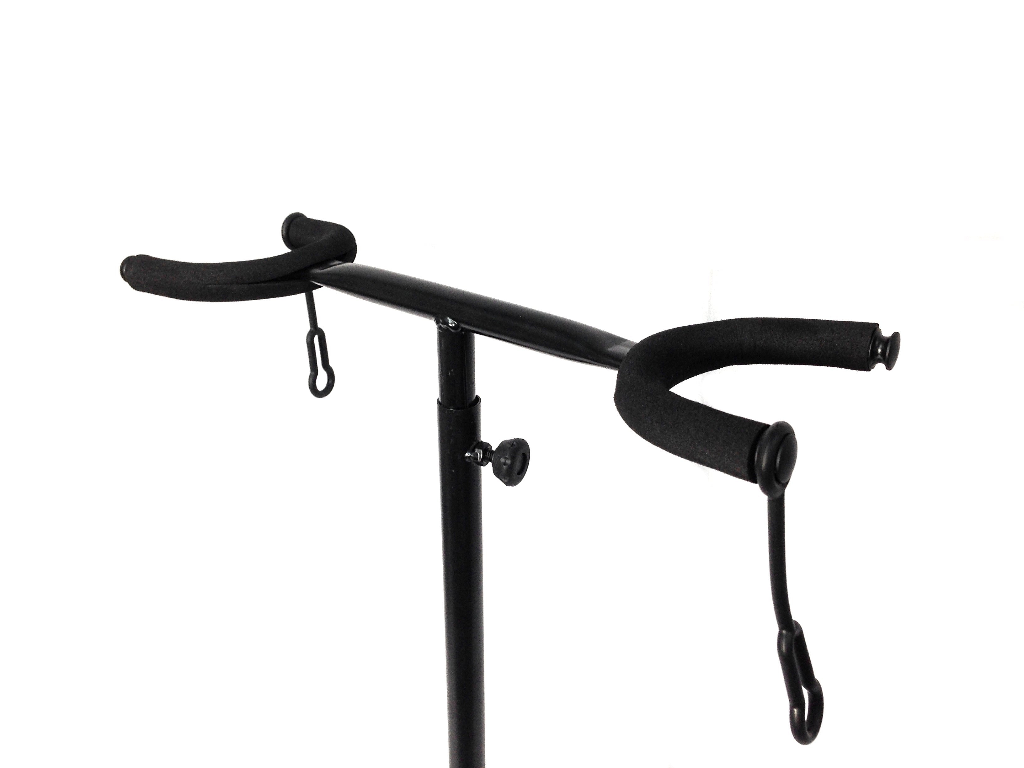 Haze GS028 Metal-Rubber A-Frame Base 2-Guitar Stand