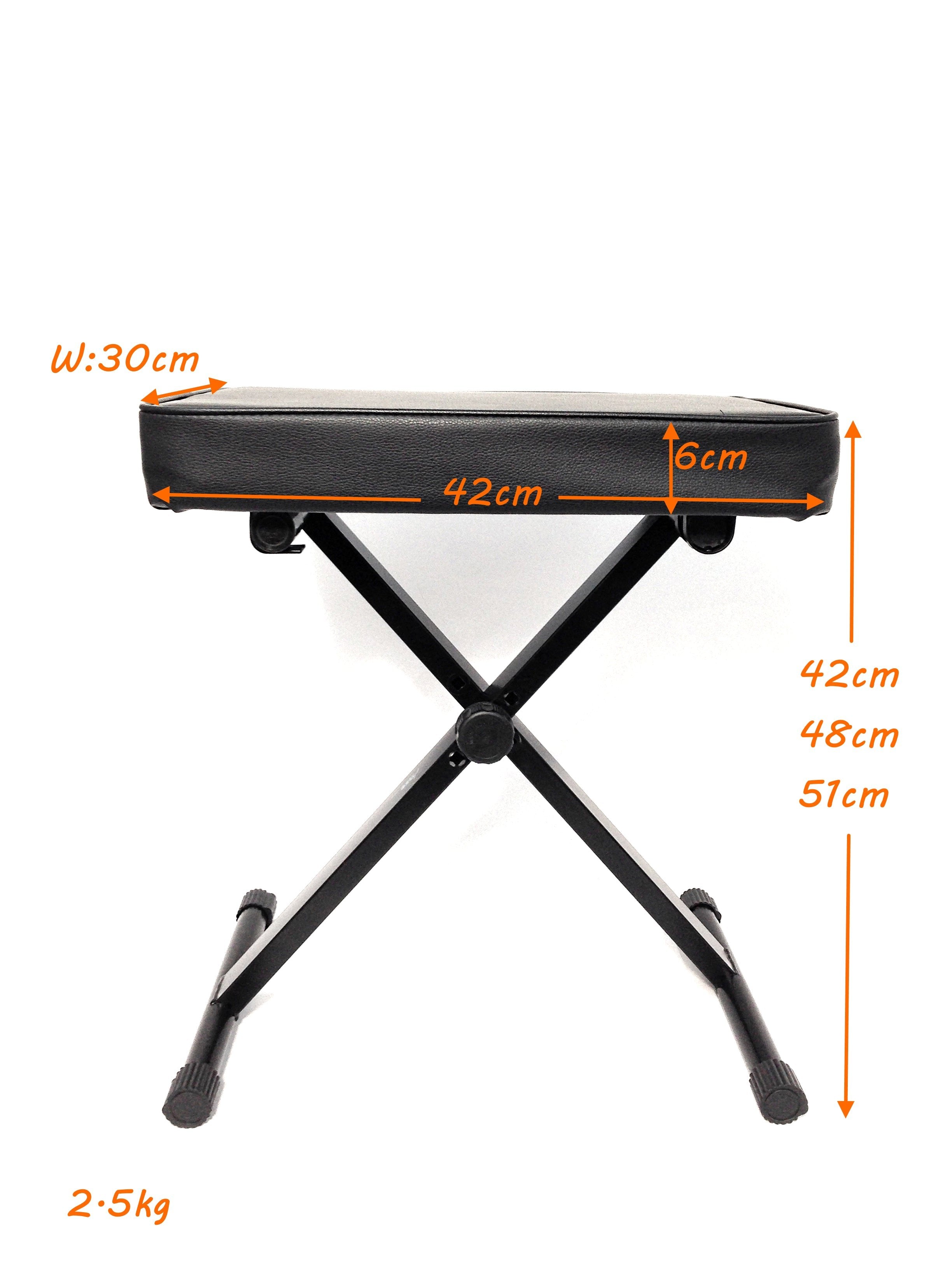 Haze XC Height Adjustable (3 ways) Keyboardist Performer Stool