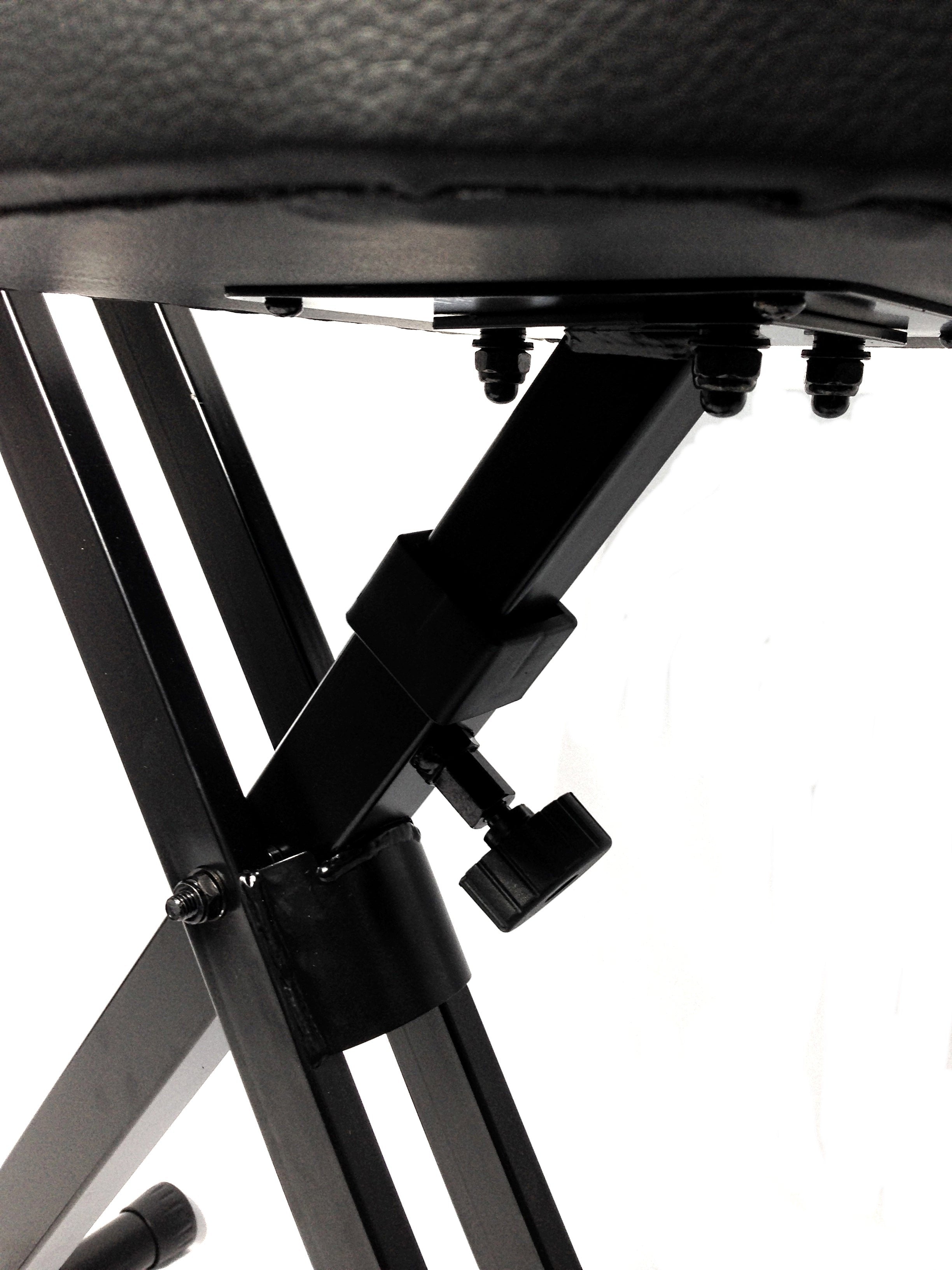 Haze KB015 Foldable Guitarist Stool w/Footrest and Backrest