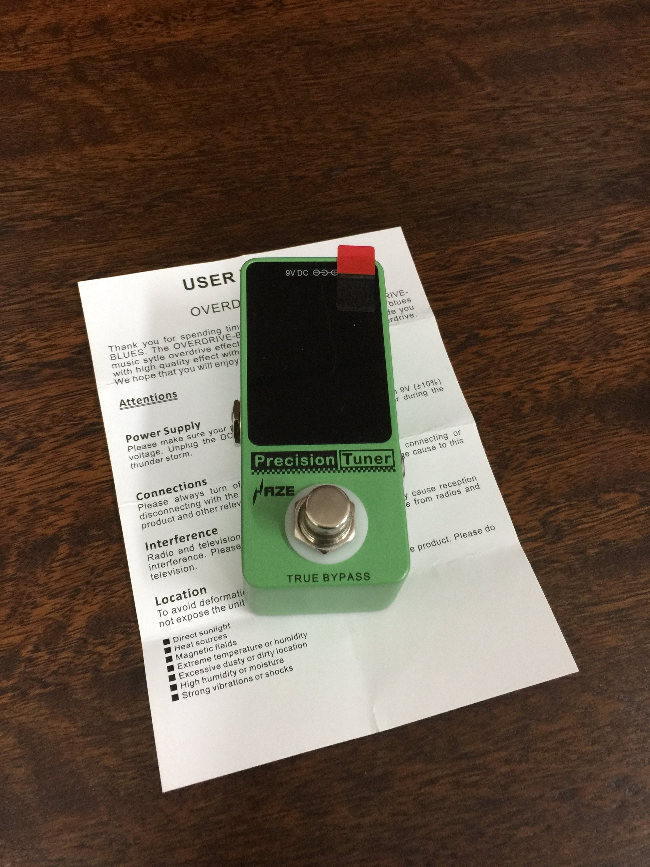 Haze PRECISIONTUNER Chromatic Tuner Pedal - True Bypass & Precision LED Display