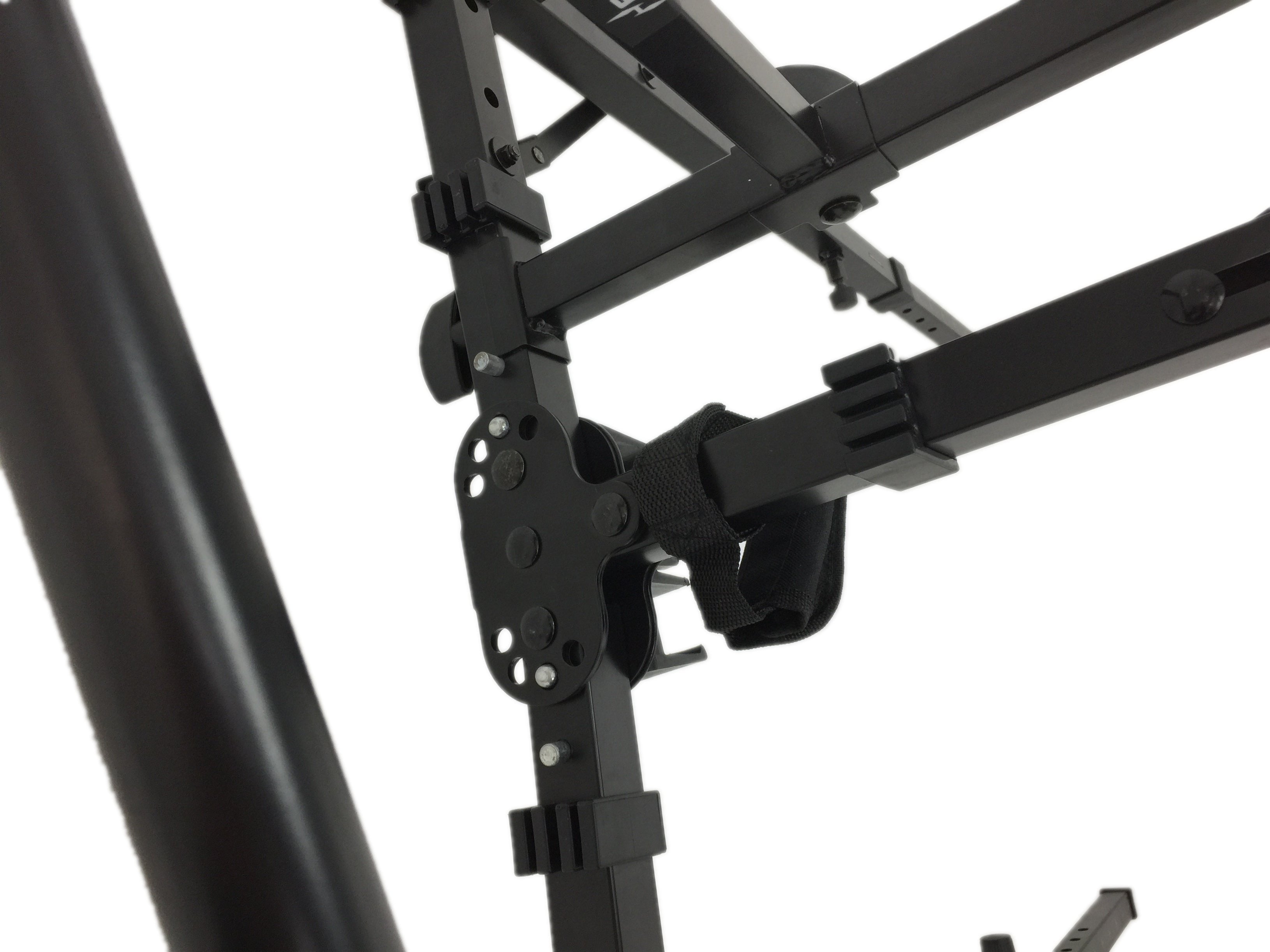 Haze Foldable Double Keyboard Stand - Studio Stage Mixer Turntable DJ Coffin 2 Tier Laptop PA KS052+KS050