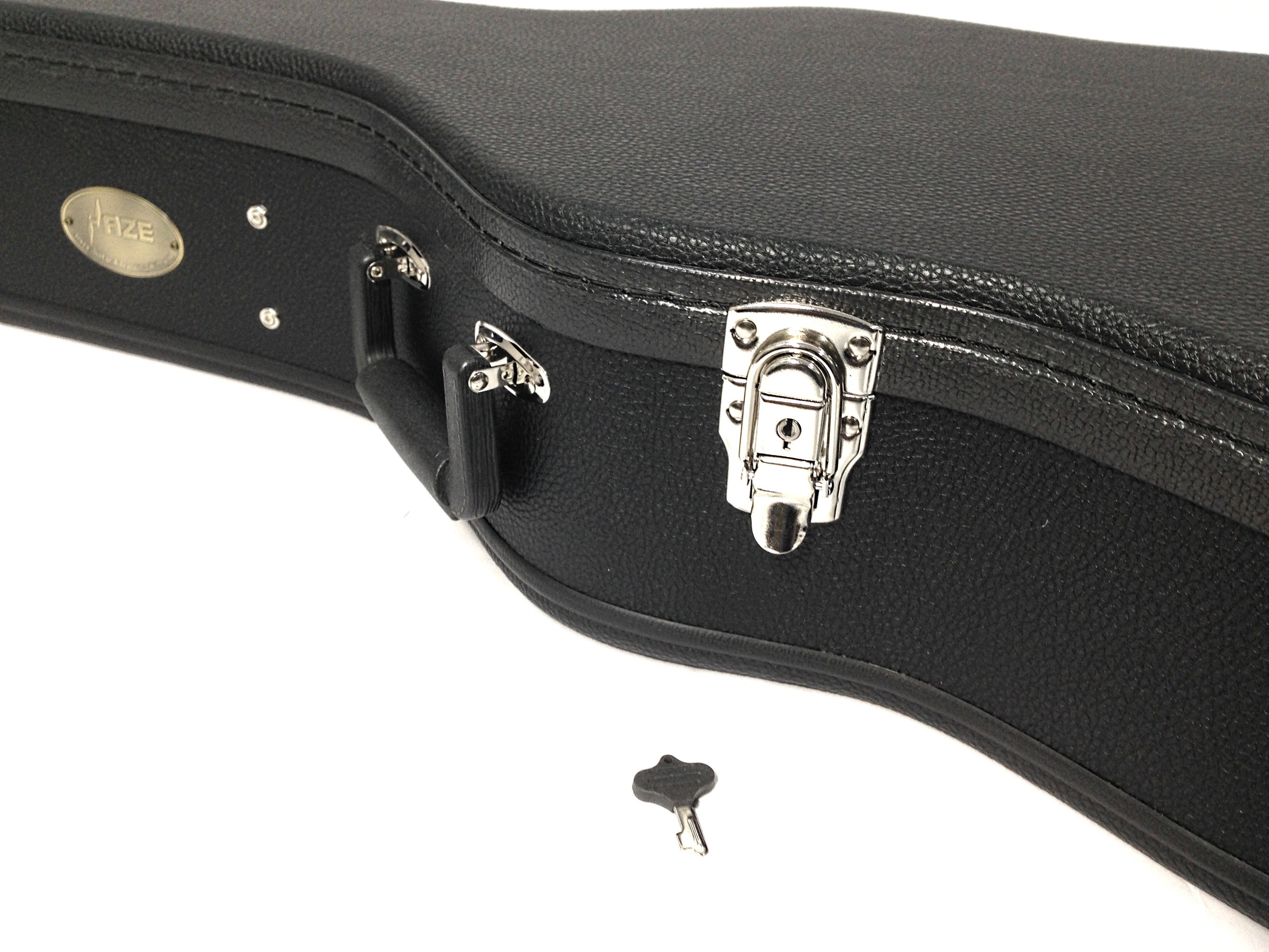 Haze 20CA Classical Guitar Hard Case - Lockable, Black