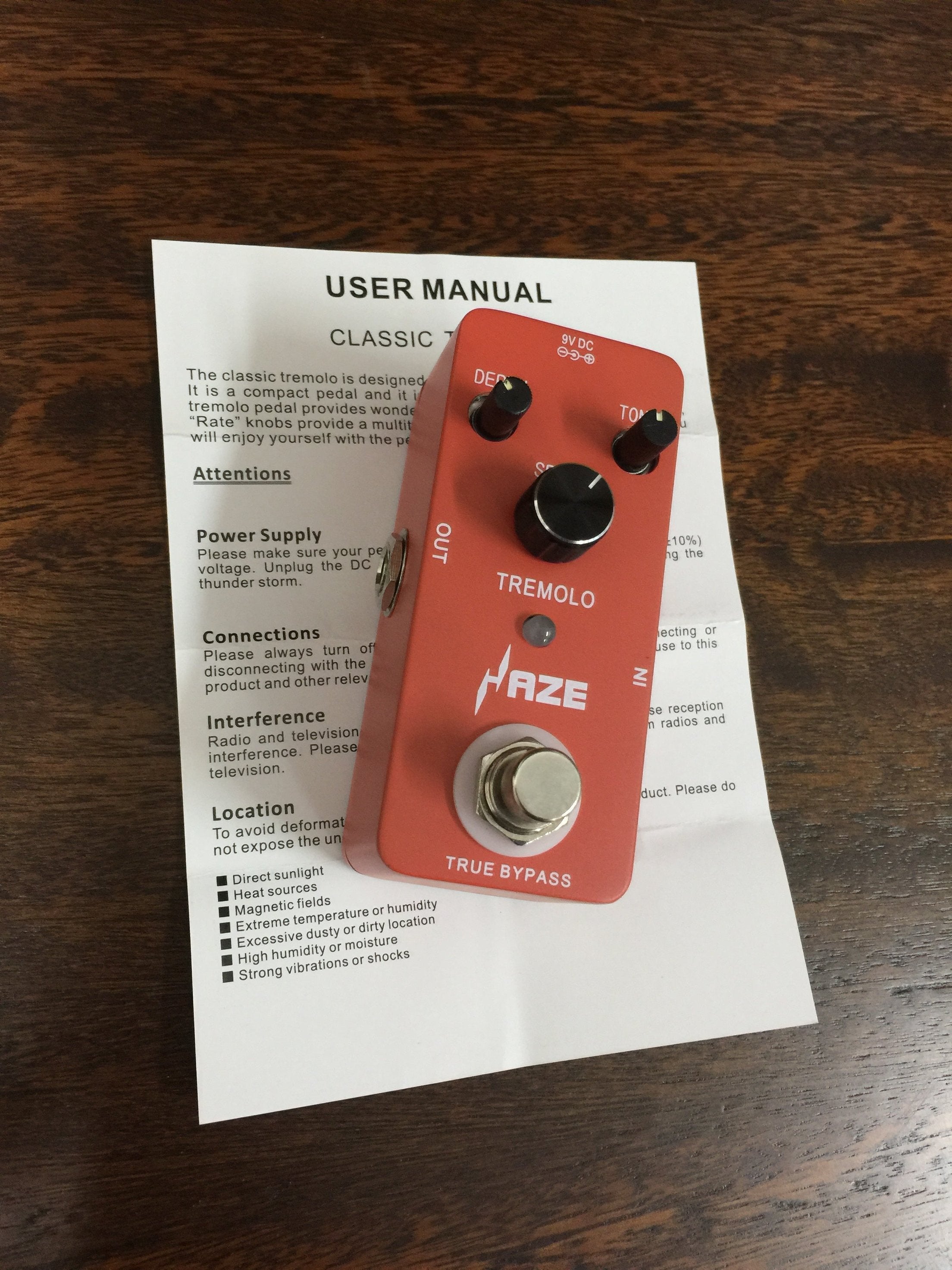Haze Tremolo Guitar Pedal TREMOLO
