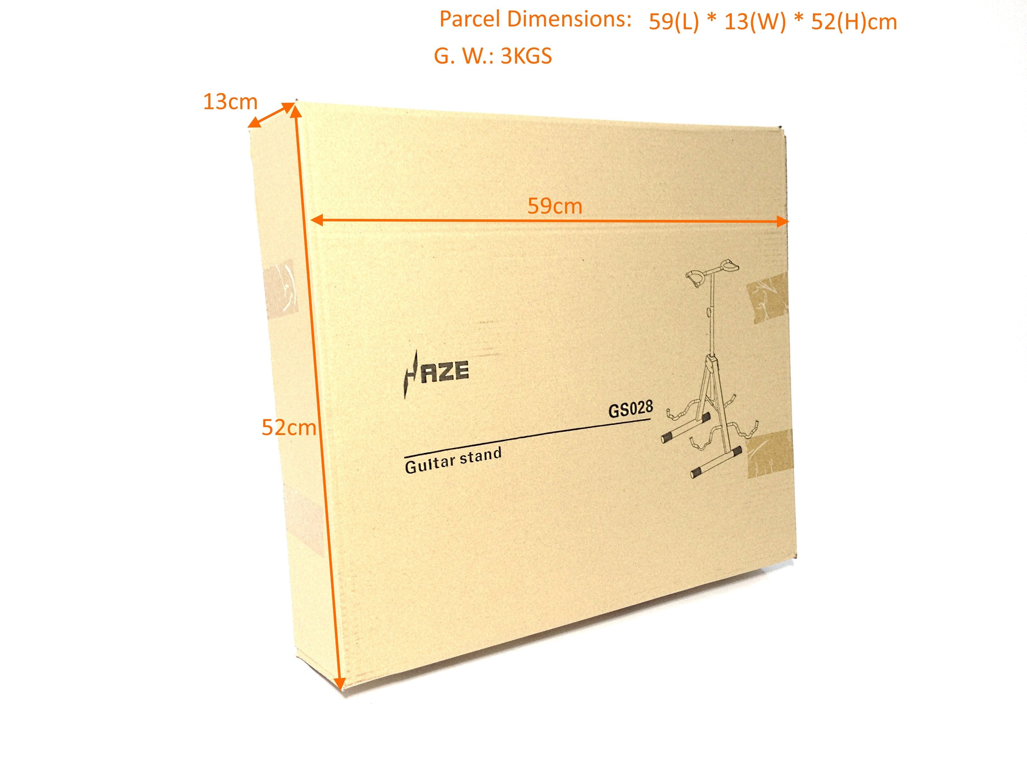 Haze GS028 Metal-Rubber A-Frame Base 2-Guitar Stand