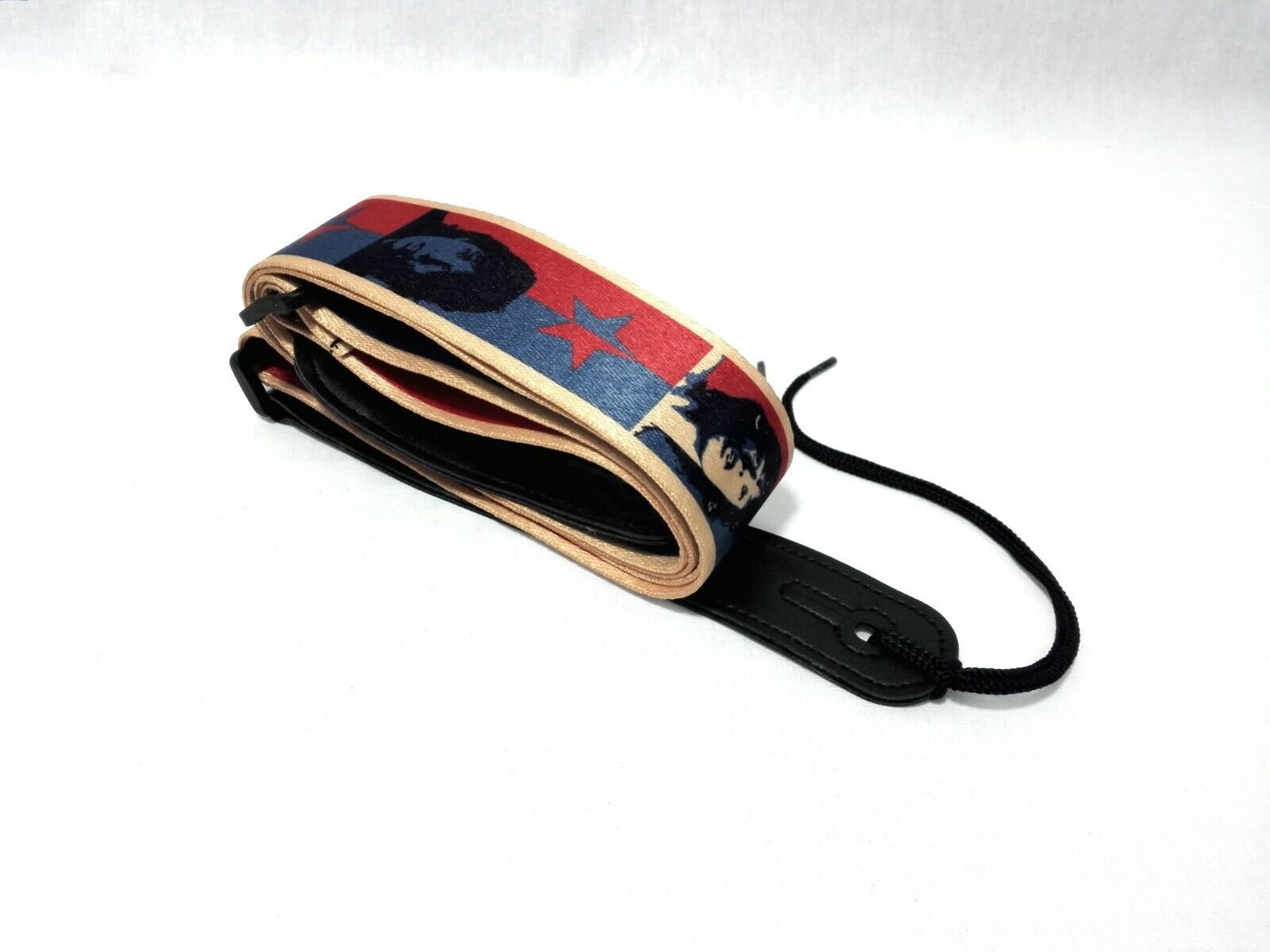 Long PU Leather End Guitar Strap, Length Adjustable 103~170cm, "Singers", GSBAND