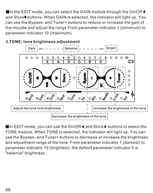 Cuvave H8 Portable Electric Guitar Headphone Amplifier Built-in Delay Tuner Phaser Reverb Effect IR Cabinet Guitar Plug