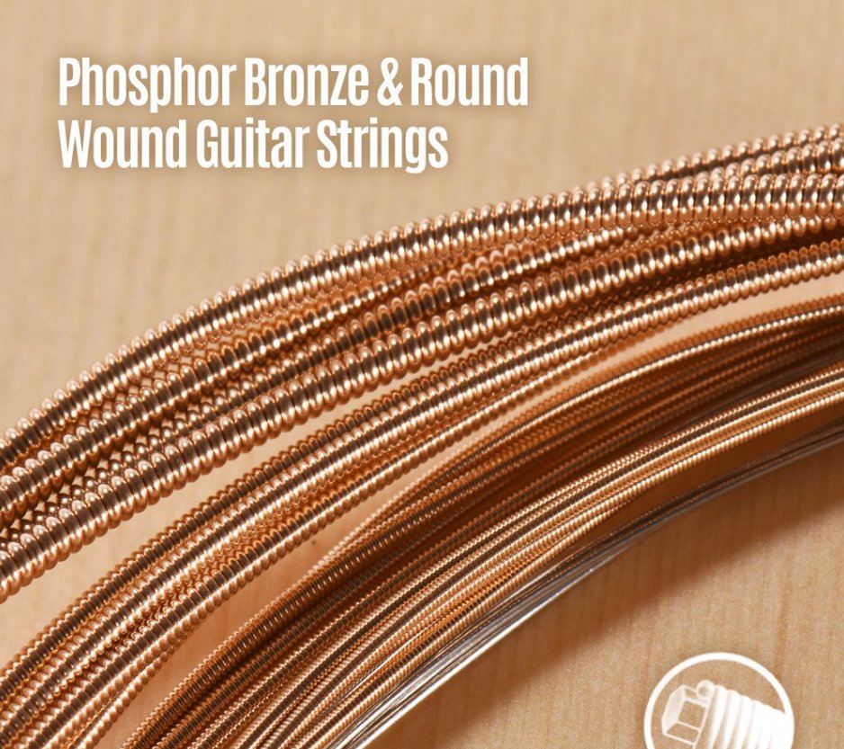 Haze DP012 Acoustic Guitar Strings - Light + 3 Picks