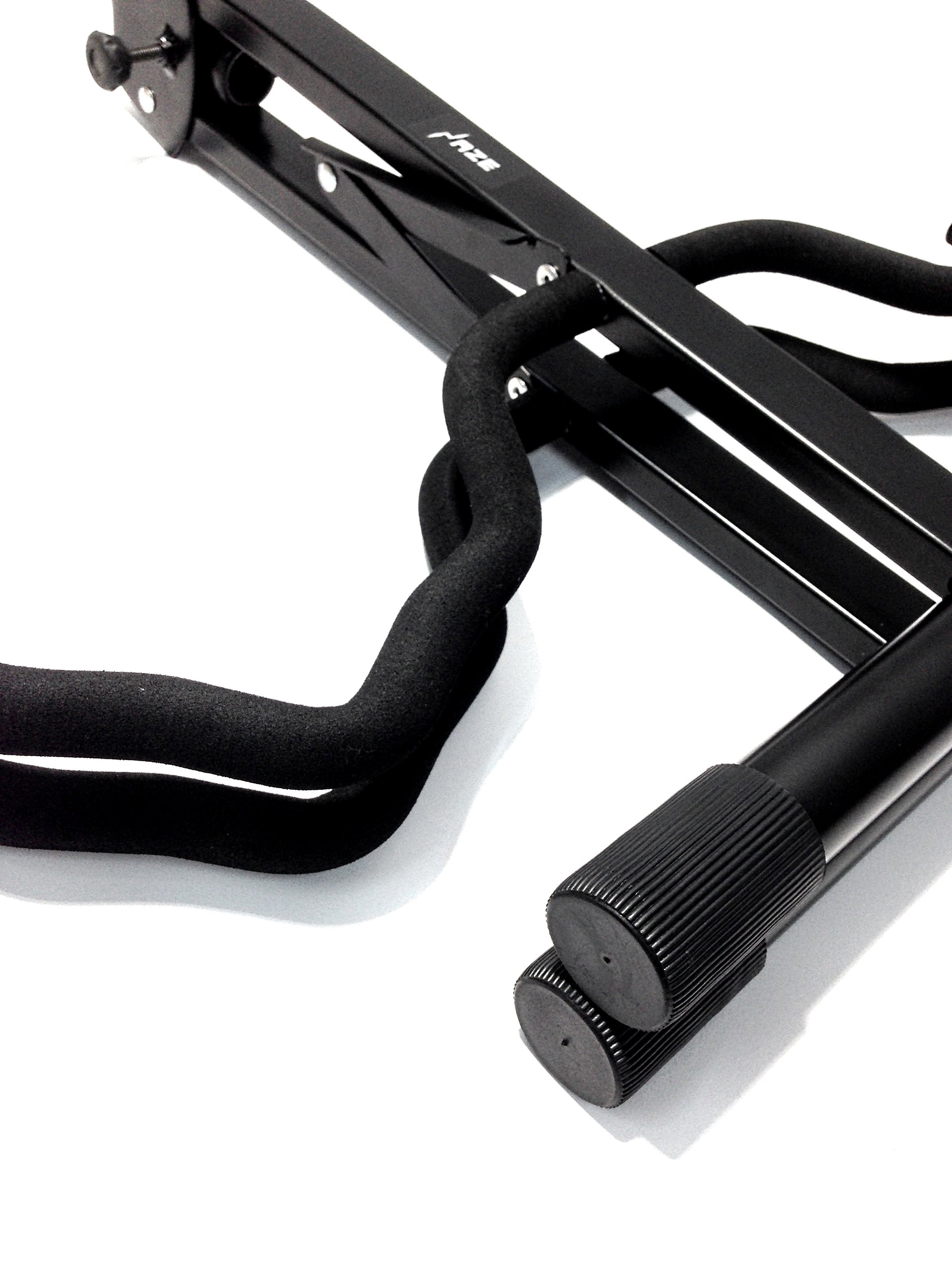 Haze GS028 Metal-Rubber A-Frame Base 2-Guitar Stand