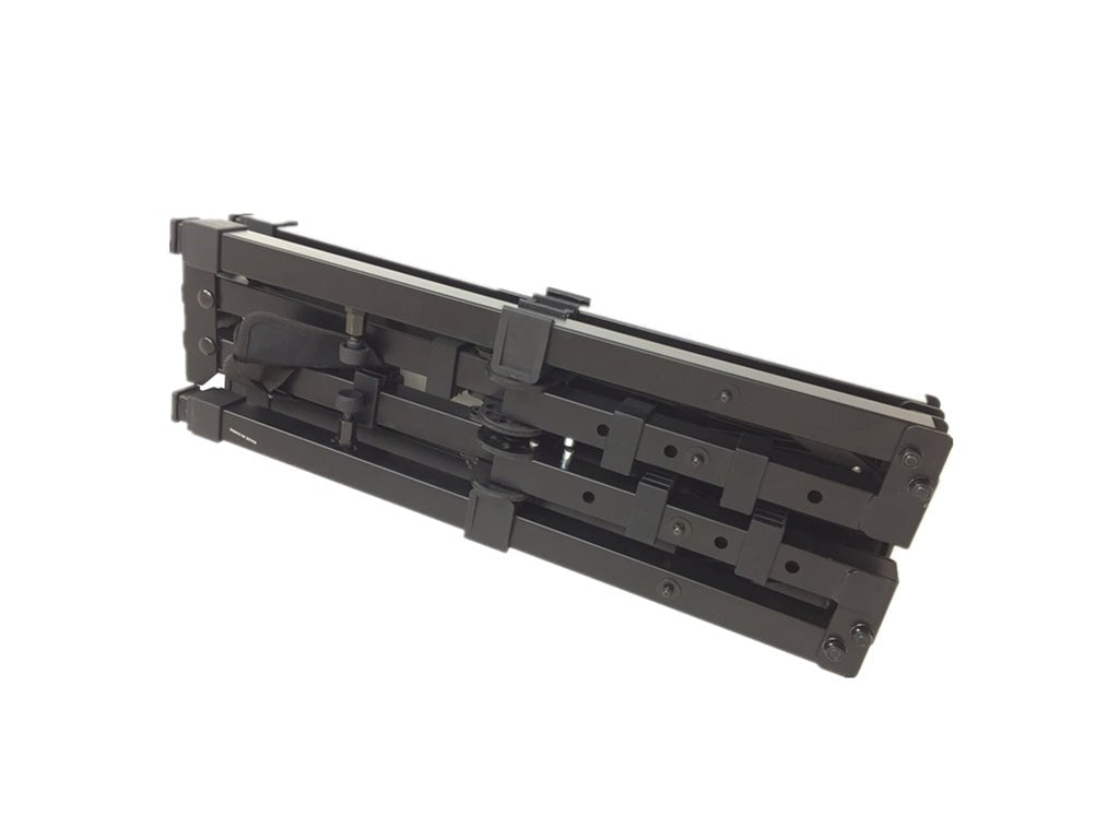 Haze Foldable Double Keyboard Stand - Studio Stage Mixer Turntable DJ Coffin 2 Tier Laptop PA KS052+KS050