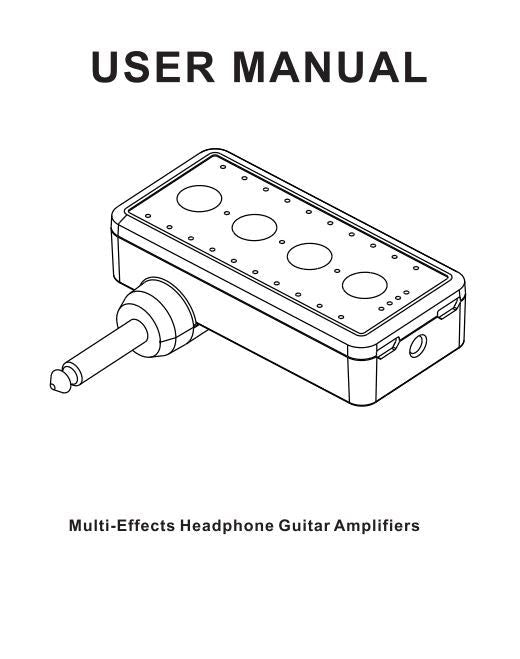 Cuvave H8 Portable Electric Guitar Headphone Amplifier Built-in Delay Tuner Phaser Reverb Effect IR Cabinet Guitar Plug