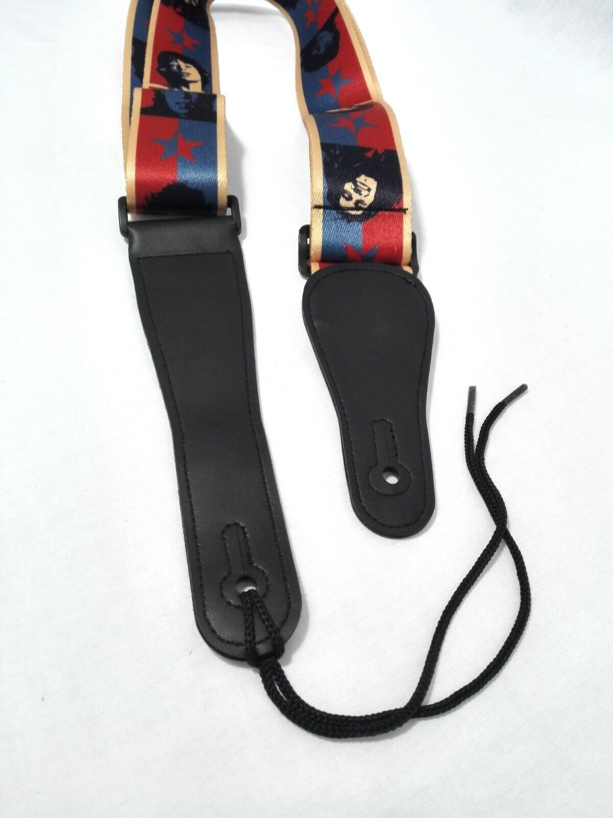 Long PU Leather End Guitar Strap, Length Adjustable 103~170cm, "Singers", GSBAND