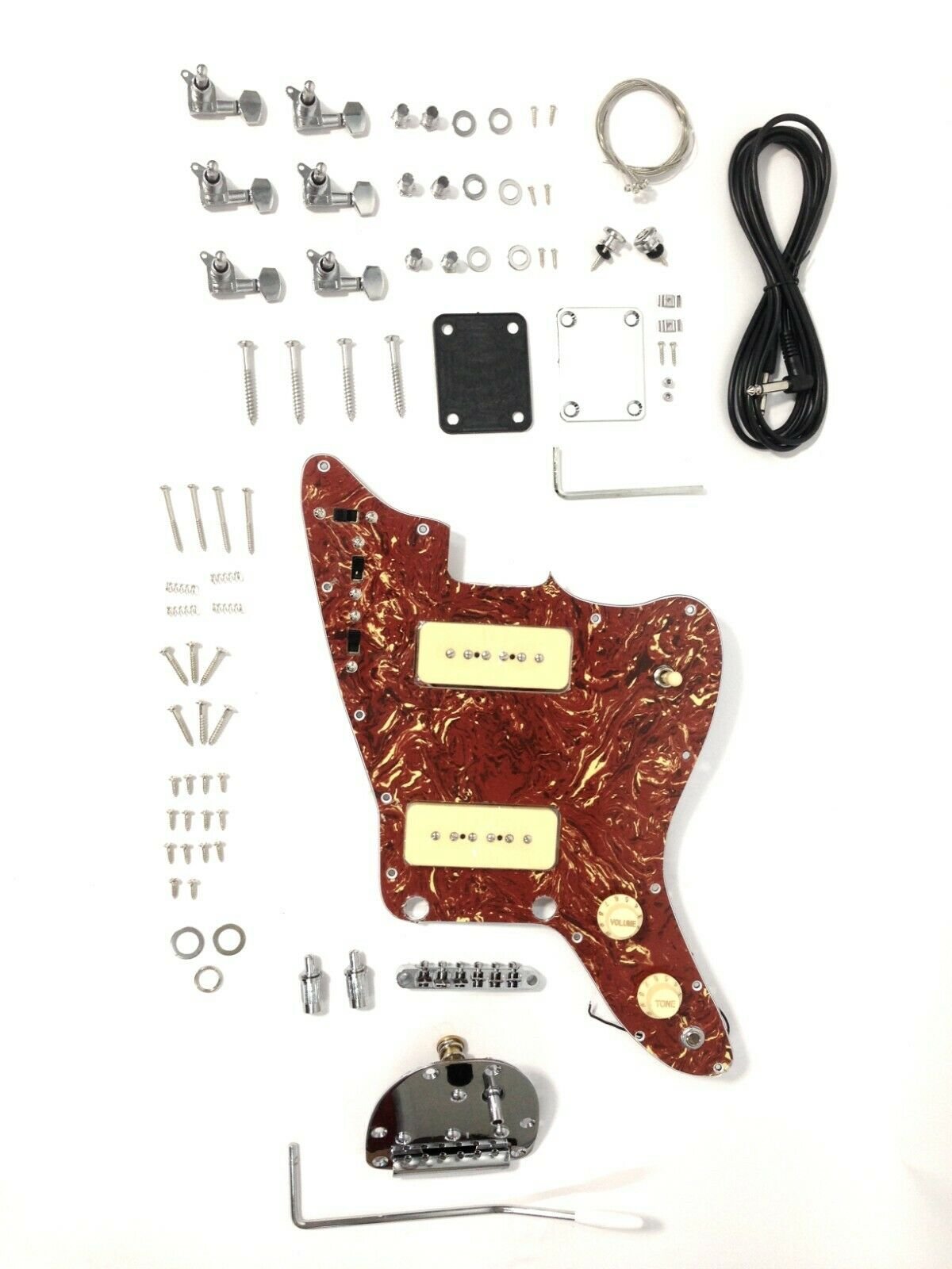 HDE400JADIY Solid Mahogany Body/Neck Electric Guitar, No-Soldering, SS Pickups