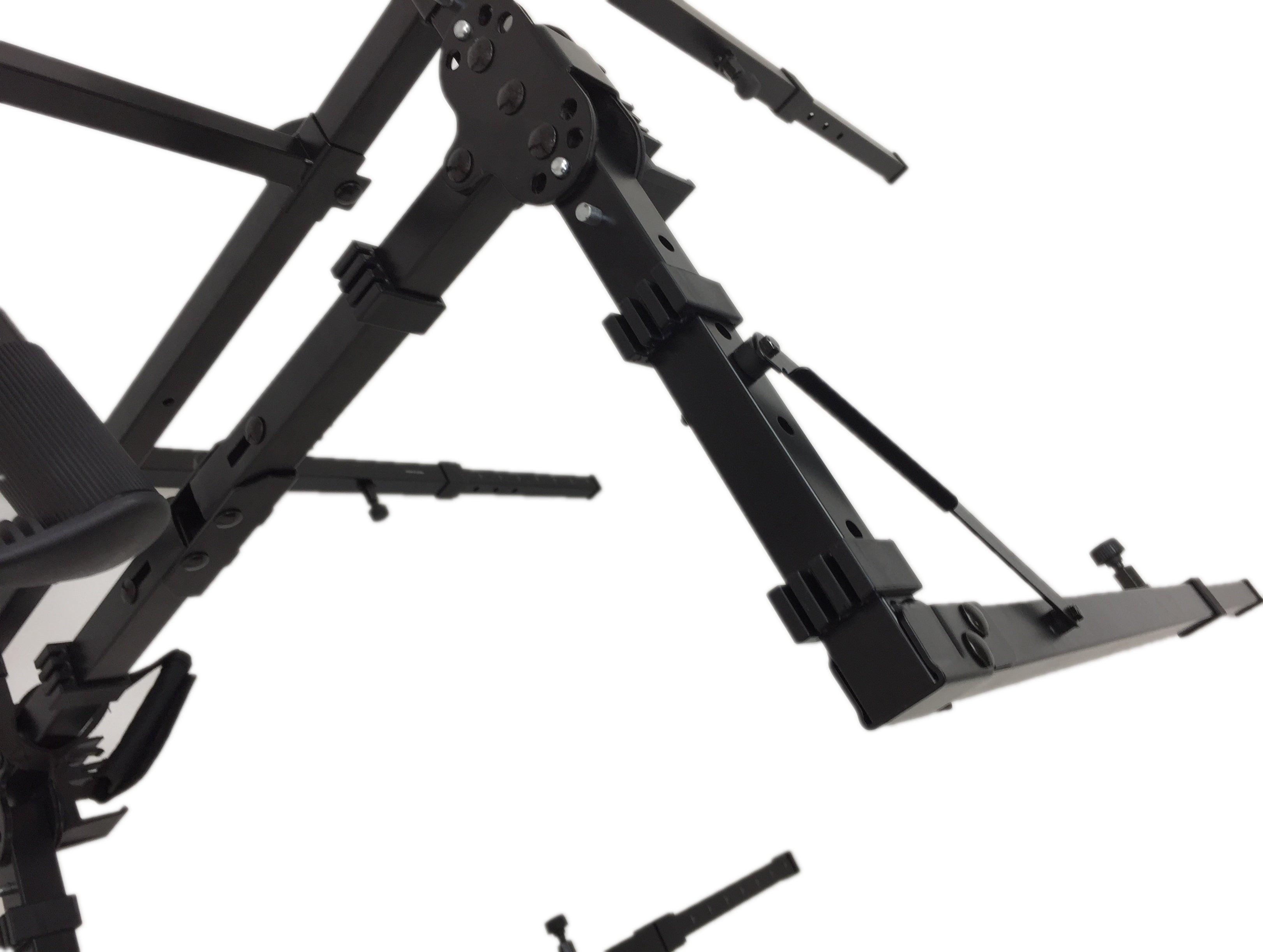 Haze Foldable Double Keyboard Stand - Studio Stage Mixer Turntable DJ Coffin 2 Tier Laptop PA KS052+KS050