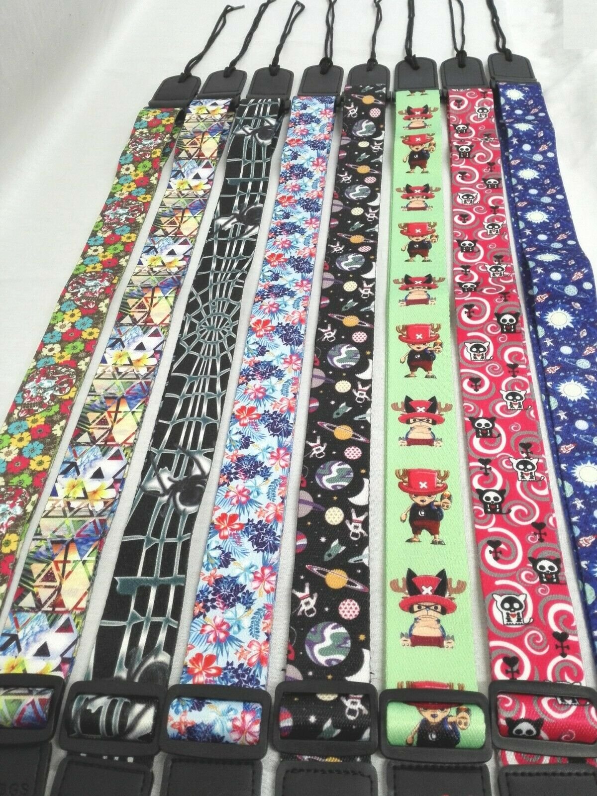 Ukulele Shoulder Strap, Multi-Pattern, Length Adjustable+3 Picks & 1 Pick-Holder, UKSTRP02